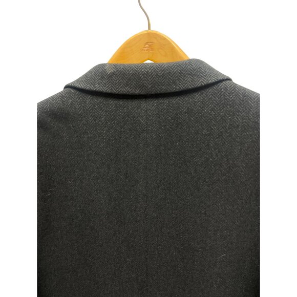 Lauren Ralph Lauren Dark Gray Cashmere Wool Blend Overcoat Trench - Picture 7 of 11